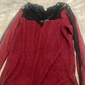 Naf Naf Dark Red/Black Blouse